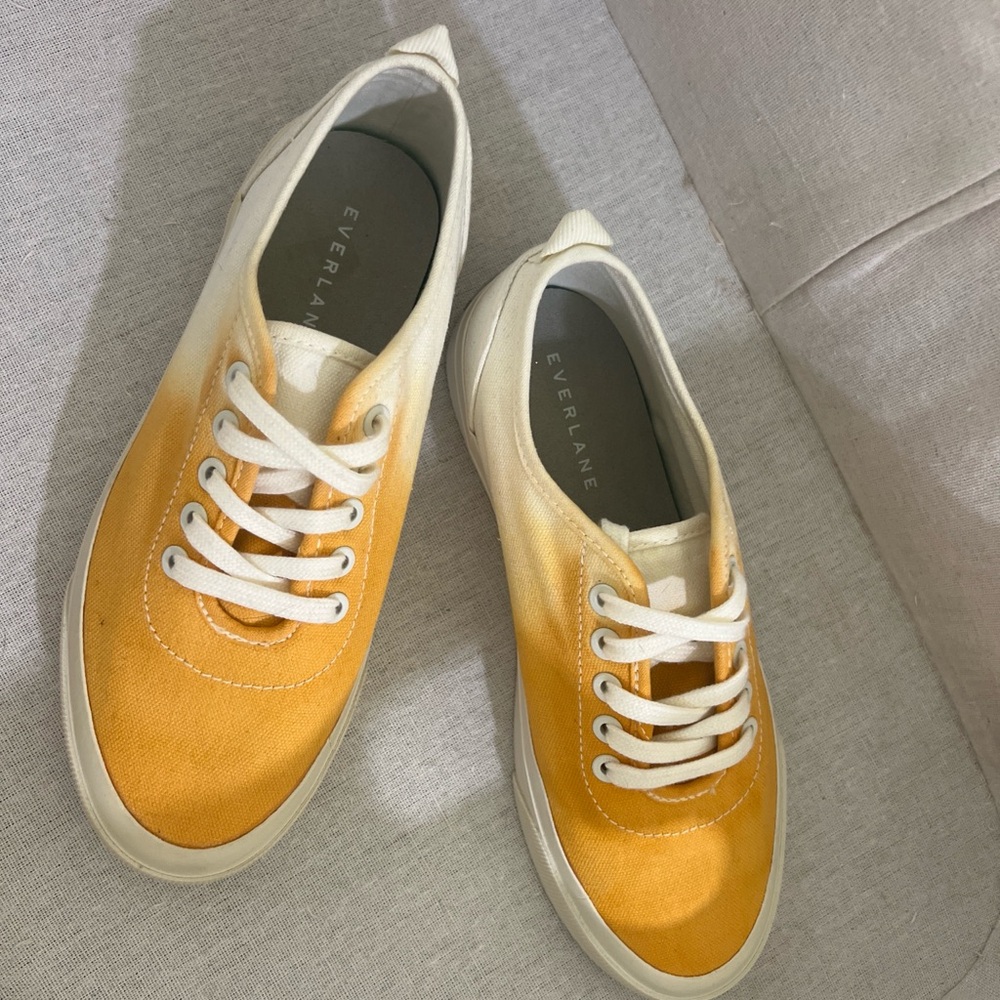 Everlane Mustard Canvas Sneakers